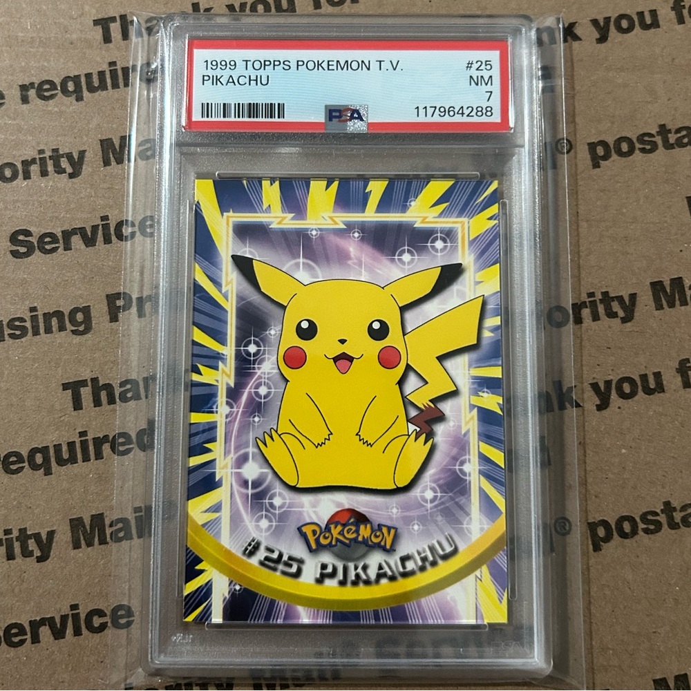 PSA 7 ‘99 Topps x Pokemon Pikachu Card No. 25